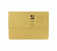 Q-CONNECT Document Wallet KF23017 - Foolscap Yellow - Pack of 50