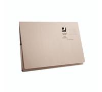 Q-Connect Long Flap Document Wallet Foolscap Buff (Pack Of 50)