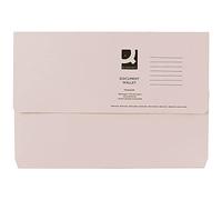 Q-Connect Document Wallet Foolscap Buff (Pack of 50)