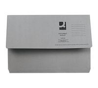 Q-Connect KF23013 300-Sheet Foolscap Document Wallet - Grey (50 Pack)