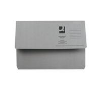 Q-Connect KF23013 300-Sheet Foolscap Document Wallet - Grey (50 Pack)