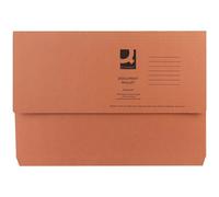 Q-Connect Document Wallet Foolscap Orange (Pack Of 50)