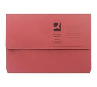 Q-Connect Document Wallet Foolscap Red (Pack Of 50) Kf23016