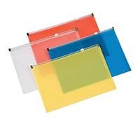 Q-Connect Document Zip Wallet A4 Assorted (20 Pack) KF16552