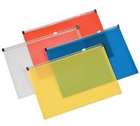 Q-Connect Document Zip Wallet A5 Assorted Pack of 20