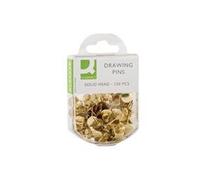 Q-Connect Drawing Pins Brass (Pack of 10 x120) Ref KF02018Q