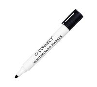 Q-Connect Drywipe Marker Pen Black (10 Pack) KF26035