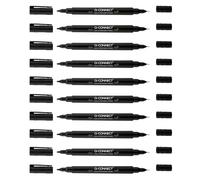 Q-Connect Dual Tip Marker Pen Black (Pack of 10) 96082000