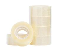 Q-CONNECT Polypropylene Tape Easy Tear – 24mm x 33m 1-inch Core Clear (Pack of 6)