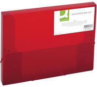 Q Connect Elasticated Box File - Red