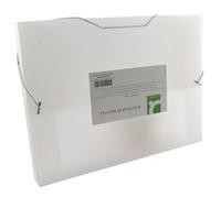 Q-Connect KF02310 300-Sheet A4 Elasticated Box Folder - Clear