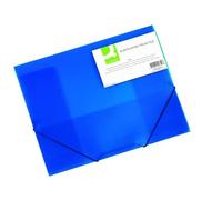 Q-Connect Elasticated Folder 3 Flap A4 Blue KF02312 (Pack of 6) + Free FINCHLEY Refill