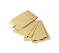 Q-Connect Envelope Gusset 305x254x25mm Peel and Seal Manilla Pack 100