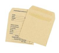 Q-CONNECT Envelope Wage 108x102mm Printed Self Seal 90gsm Manilla Pack of 1000
