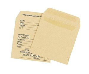 Q-Connect Envelope Wage 108x102mm Printed Self Seal 90gsm Manilla (Pack of 1000)