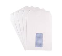 Q-Connect C5 Envelopes Window Pocket Self Seal 90gsm White (Pack of 20x25)