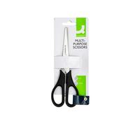 Q-Connect Ergonomic All-Purpose Scissors 170mm Stainless Steel Blades Black Handle Ckf01228