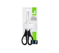 Q-Connect Ergonomic All-Purpose Scissors 170mm Stainless Steel Blades Black Handle CKF01228