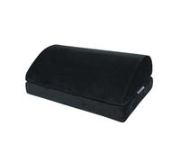 Q-Connect Ergonomic Height Adjustable Foam Footrest Anti-slip Bottom Removable Cover Black KF10413