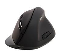 Q-Connect Ergonomic Wireless Vertical Mouse/with 6 Buttons/with Battery/for Right Handed User/PC Laptop/Black/2.4G/Computer Mouse/Gaming/Wireless/Range 10M