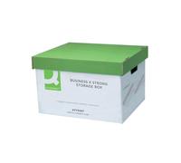Q-Connect Extra Strong Storage Box W327xD387xH250mm Green White 10 Pk