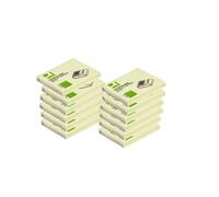 Q-Connect Fanfold Quick Notes, 75 x 75 mm KF02161 - Yellow, Pack of 12