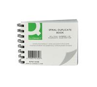 Q-Connect Feint Ruled Wirebound Duplicate Book 102x127mm KF01340