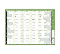 Q-Connect Fiscal Planner Mounted 2024-25, Green and white (KFFPM24)