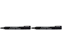 Q-Connect Flipchart Marker Bullet Tip - Black (Pack of 2)