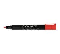 Q-Connect Flipchart Marker/Round/Opaque/Poster/Presentation/Does Not Dry Out/Recycled/Ergonomic/Efficient/Comfortable/Red