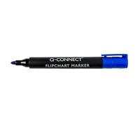 Q-Connect Flipchart Marker/Round/Opaque/Poster/Presentation/Does Not Dry Out/Recycled/Ergonomic/Efficient/Comfortable/Blue