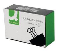 Q-Connect Foldback Clip 24mm Black (10 Pack) KF01283