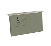 Q-CONNECT Suspension Files KF21001 - Foolscap Tabbed Manilla 15mm V-Base - Pack of 50 Green