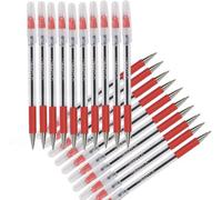 Q-Connect Grip Stick Ballpoint Pen Medium Red (Pack Of 20)