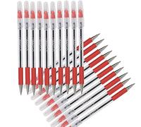 Q-Connect Grip Stick Ballpoint Pen Medium Red (Pack of 20)