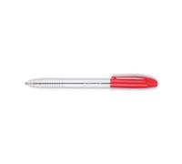 Q-CONNECT Stick Ballpoint Pen KF02459, Grip Medium Tip, Red, Pack of 20
