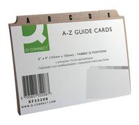 Q-Connect Guide Card 152X102mm A-Z Buff (25 Pack)