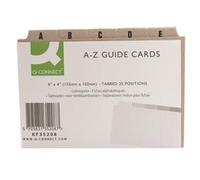 Q Connect 6x4 Inch A-Z Buff Guide Card