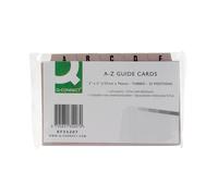 Q-Connect Guide Card 5x3 Inch A-Z Buff (Pack of 25)
