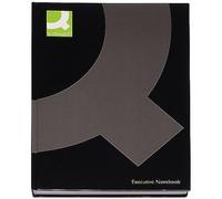 Q-Connect Hardback Casebound Notebook A5 Black 192pp Pk 3 - KF03726