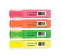 Q-Connect Highlighter Pens Assorted Colours Pack of 4 KF01116