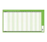 Q-Connect Holiday Planner Unmounted 2024, Green and white (KFAHP24)