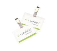 Q-Connect Hot Laminating ID Badge With Clip (Pack of 25) Ref KF00302