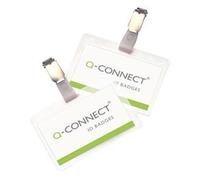 Q-Connect Hot Laminating ID Badge with Clip (Pack of 25) KF00302