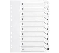 Q-Connect Index 1-10 Polyp Wht Pk25