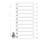 Q Connect Index 1-10 Polypropylene White (25 Pack)