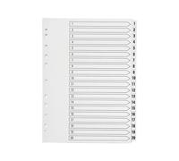 Q Connect Index 1-20 Polyprop White