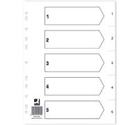 Q-Connect Index 1-5 Polypropylene White (25 Pack)