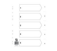 Q Connect Index 1-5 Polypropylene White (25 Pack)