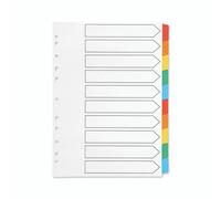 Q-Connect Index A4 Blank Tabs Multi
